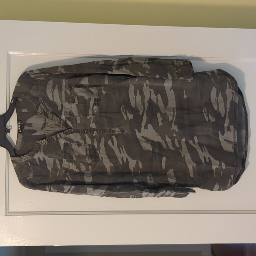 Express camo mini dress
